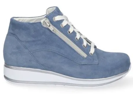 Boots<Durea - Wijdte K plus - 9767 9041 - Jeans - Uitneembaar Voetbed