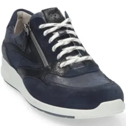 Veterschoenen<Durea - Wijdte E - 6306 1581 - Blauw - Uitneembaar voetbed