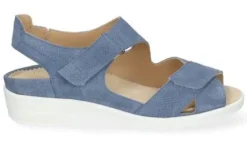 Sandalen<Durea - Wijdte E - 7410 9730 - Jeans - Uitneembaar voetbed