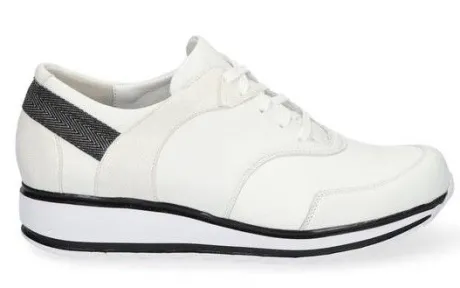 Veterschoenen<Durea - Wijdte E - 6225 9629 - Wit - Uitneembaar voetbed