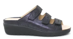 Slippers<Durea - Wijdte E - 7369 - Blauw - Uitneembaar voetbed