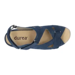 Sandalen<Durea - Wijdte E - 7376 - Blauw - UItneembaar Voetbed