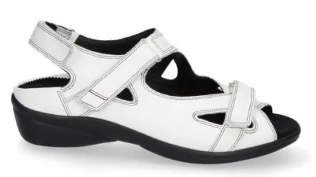 Sandalen<Durea - Wijdte E - 7258 - Wit - Uitneembaar voetbed