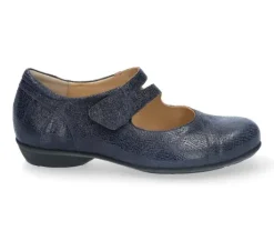 Bandschoenen<Durea - Wijdte G - 5737 0855 - Blauw - Uitneembaar voetbed