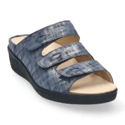 Slippers<Durea - Wijdte G - 7369 185 - Blauw - Uitneembaar voetbed