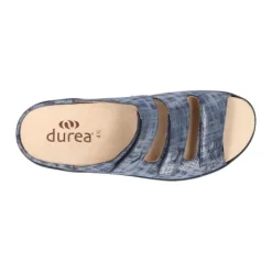 Slippers<Durea - Wijdte G - 7369 185 - Blauw - Uitneembaar voetbed