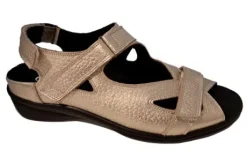 Sandalen<Durea - Wijdte G - 7258 0908 - Goudkleurig - Uitneembaar Voetbed