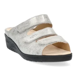 Slippers<Durea - Wijdte G - 7369 6683 - Licht grijs - Uitneembaar voetbed