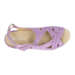 Sandalen<Durea - Wijdte G - 7419 - Lila - Uitneembaar Voetbed