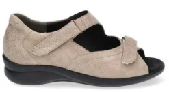 Sandalen<Durea - Wijdte G - 7395 9527 - Taupe - Uitneembaar voetbed