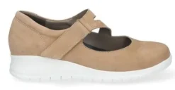 Bandschoenen<Durea - Wijdte G - 5746 8830 - Zandkleurig - Uitneembaar voetbed