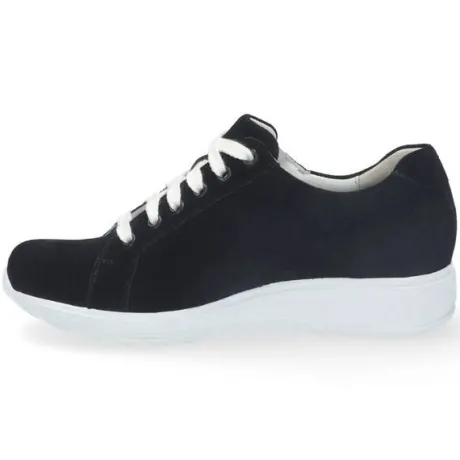 Veterschoenen<Durea - Wijdte G - 6239 7448 - Zwart - Uitneembaar voetbed