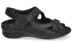 Sandalen<Durea - Wijdte G - 7376 9839 - Zwart - Uitneembaar voetbed