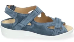 Sandalen<Durea - Wijdte G - 7419 - Blauw - Uitneembaar Voetbed