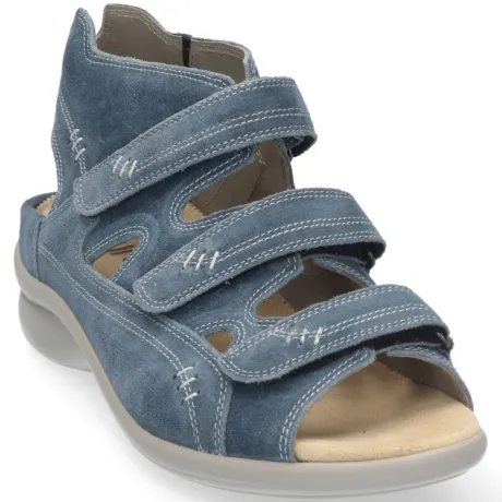 Sandalen<Durea - Wijdte G - 7272 - Blauw - Uitneembaar voetbed