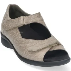 Sandalen<Durea - Wijdte G - 7395 - Taupe - Uitneembaar Voetbed