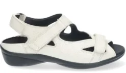 Sandalen<Durea - Wijdte G - 7258 - Wit - Uitneembaar Voetbed