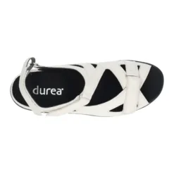 Sandalen<Durea - Wijdte G - 7258 - Wit - Uitneembaar Voetbed