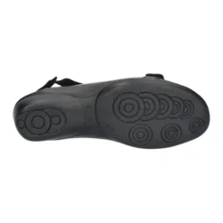 Sandalen<Durea - Wijdte G - 7258 - Zwart - Uitneembaar Voetbed