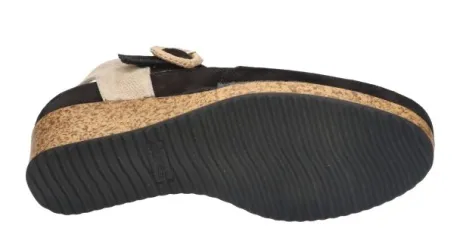 Sandalen<Durea - Wijdte H - 5919 1007 - Zwart - Uitneembaar voetbed