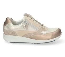 Veterschoenen<Durea - Wijdte H - 6306 15821 - Beige - Uitneembaar voetbed