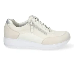 Veterschoenen<Durea - Wijdte H - 6263 1491 - Beige - Uitneembaar voetbed