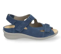 Sandalen<Durea - Wijdte H - 7376 0859 - Jeans - Uitneembaar voetbed