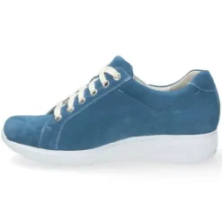 Veterschoenen<Durea - Wijdte H - 6239 1412 - Jeans - Uitneembaar voetbed