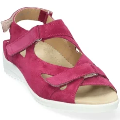 Sandalen<Durea - Wijdte H - 7419 - Roze -Uitneembaar Voetbed