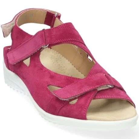 Sandalen<Durea - Wijdte H - 7419 - Roze -Uitneembaar Voetbed