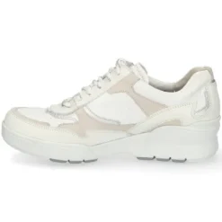 Veterschoenen<Durea - Wijdte H - 6252 0885 - Wit - Uitneembaar voetbed