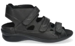 Sandalen<Durea - Wijdte H - 7272 6516 - Zwart - Uitneembaar voetbed