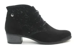 Boots<Durea - Wijdte H - 9647 8742 - Zwart - Uitneembaar voetbed