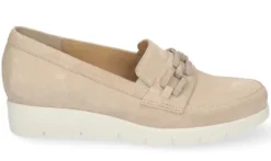 Instapschoenen<Durea - Wijdte H - 5754 - Beige - Uitneembaar Voetbed