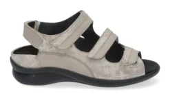 Sandalen<Durea - Wijdte H - 7409 - Taupe - Uitneembaar Voetbed