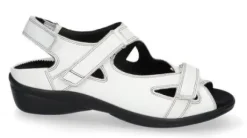 Sandalen<Durea - Wijdte H - 7258 - Wit - Uitneembaar voetbed