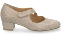 Bandschoenen<Durea - Wijdte H - Taupe - 5755 - Uitneembaar Voetbed