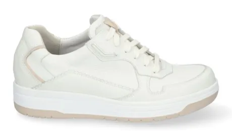 Veterschoenen<Durea - Wijdte H - Wit - 6275 - Uitneembaar Voetbed