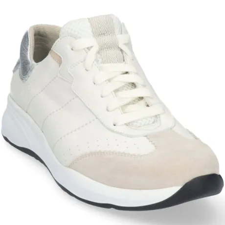 Veterschoenen<Durea - Wijdte H - Wit - 6289 - Uitneembaar Voetbed