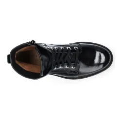 Boots<Durea - Wijdte H - Zwartlak - 9758 4086 - Uitneembaar voetbed