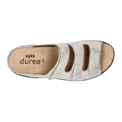 Slippers<Durea - Wijdte J - 7369 149 - Licht beige - Uitneembaar voetbed