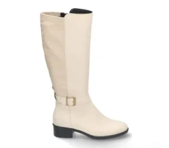 Laarzen<Durea - Wijdte K - 9805 1262 - Beige - Uitneembaar voetbed - XL schacht