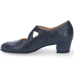 Bandschoenen<Durea - Wijdte K - 5755 1003 - Blauw - Uitneembaar voetbed