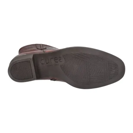 Korte Halfhoge Laarzen<Durea - Wijdte K - 9753 1268 - Bruin - Uitneembaar voetbed