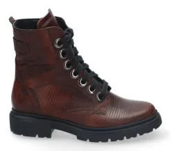 Boots<Durea - Wijdte K - 9809 1268 - Cognac - Uitneembaar voetbed