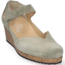 Bandschoenen<Durea - Wijdte K - 5752 1029 - Groen - Uitneembaar voetbed