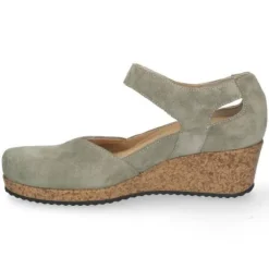 Bandschoenen<Durea - Wijdte K - 5752 1029 - Groen - Uitneembaar voetbed