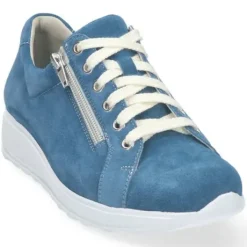 Veterschoenen<Durea - Wijdte K - 6239 1413 - Jeans - Uitneembaar voetbed