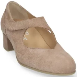 Bandschoenen<Durea - Wijdte K - 5755 1416 - Taupe - Uitneembaar voetbed