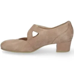 Bandschoenen<Durea - Wijdte K - 5755 1416 - Taupe - Uitneembaar voetbed